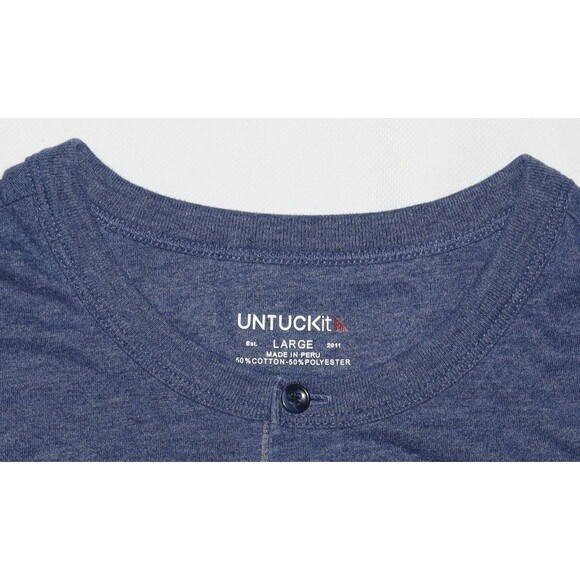 UNTUCKit Men's Short‎ Sleeve Henley Style T-Shirt Size Large - Picture 5 of 6